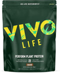 Vivo life Perform Plant Protein Powder - Pea &amp Hemp Protein Blend with BCAA (34.85 oz Raw Cacao)