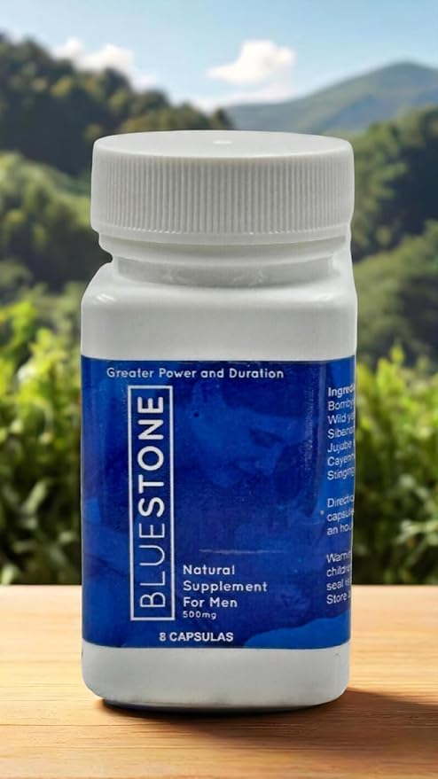 Generic Bluestone Capsulas Frasco de 8 capsulas para energia y Vigor Ingredientes Naturales Pack 1