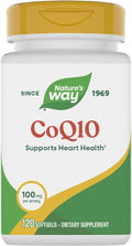 Nature's Way CoQ10 with Ubiquinone Supports Heart Health* Supports Cellular Energy Production* 100 mg per Serving 120 Softgels (Packaging May Vary)
