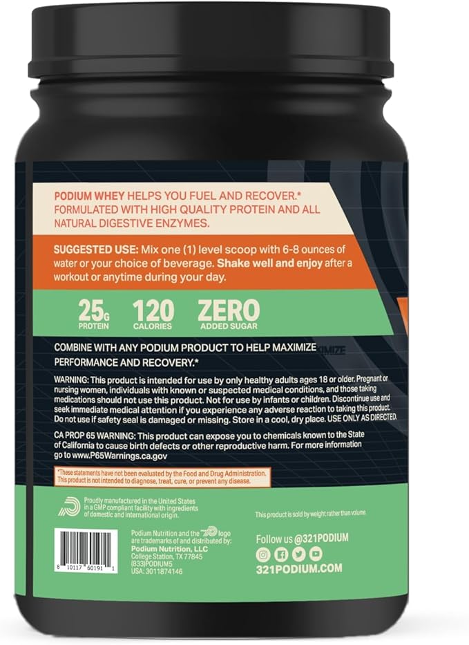 Podium Nutrition Whey Protein Powder Caramel Apple