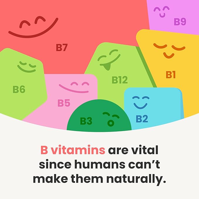 NutraChamps Vitamin B Complex for Kids B1 B2 B3 B6 B7 B9 &amp Methyl B12 Kids B Complex Liquid Drops Supplement Energy Focus Metabolism Natural Berry 120 Servings 4 Month Supply