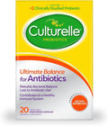 Culturelle Probiotics Ultimate Balance Probiotic for Use with Antibiotics - 20 Count – Probiotic Capsules Help Restore Good Bacteria Lost During Antibiotic Use &amp Contribute to A Healthy Immune Sys