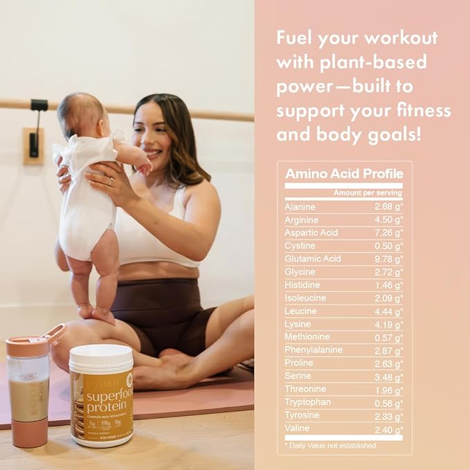 Boobie Body Superfood Protein Pregnancy and Postpartum Meal Replacement Shake Vanilla Cookie Flavor | 19g Protein | Safe for Lactation &amp Motherhood | Organic Vegan Zero Sugar 1 Tub (20 Serving