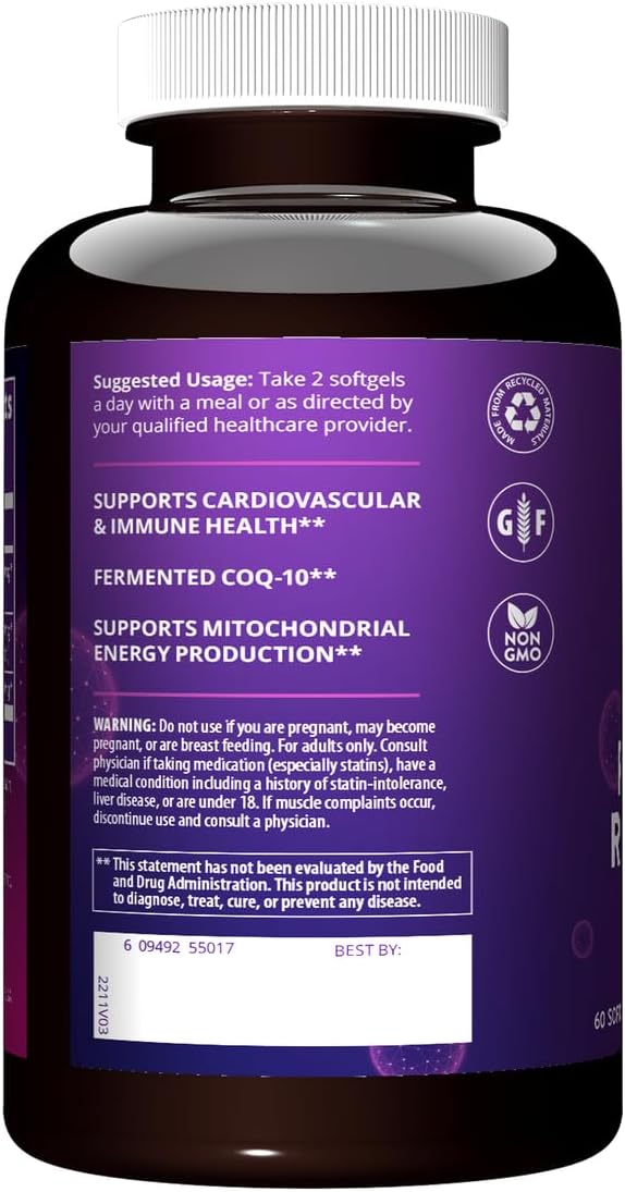 MRM Nutrition CoQ-10 Resveratrol Red Yeast Rice | Supports Cardiovascular &amp Heart Health | Gluten-Free | Non-GMO | 30 Softgels