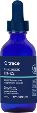 Trace Minerals | Liquid Ionic Vitamin D3 + K2 | 125 mcg (5000 IU) D3 100 mcg K2 | Concentrated Dietary Supplement | 2 fl oz. 296 Servings