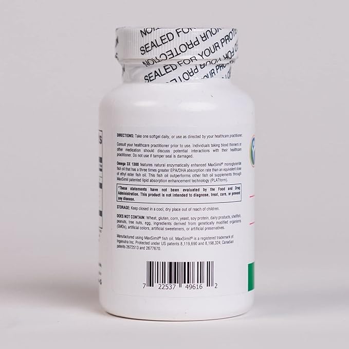 Omega 3X 1300 Cardiovascular Support 60 Softgels