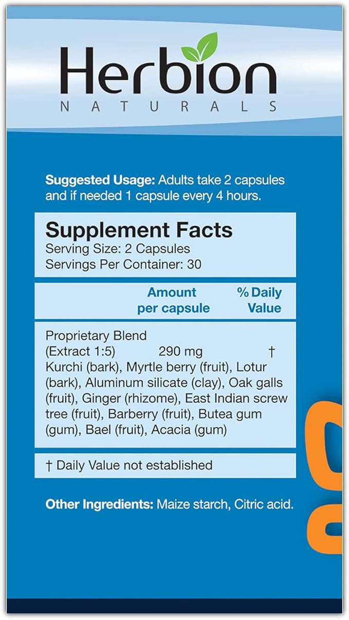 HERBION Naturals Gastro-intestinal Support Herbal Blend for Upset Stomach Relief Gastrointestinal Health and Function Occasional Acid Indigestion Healthy Intestinal Flora 60 Vegicaps - Pack of 4