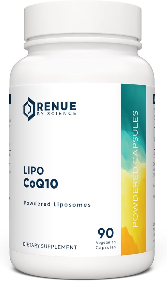 Renue By Science CoQ10 - Coenzyme Q10 as Ubiquinol CoQ10 | High Strength Liposomal CoQ10 200mg Supplement | 90 Co Q10 Capsules | Non-GMO &amp Allergen Free | Made in The USA Third-Party Tested