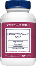 The Vitamin Shoppe Ultimate Woman's Gold Multivitamin - with Iron B Vitamins &amp Vitamin D3 | Supports Energy Production Bone &amp Immune Health | (180 Tablets)
