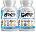 Immune Defense Support Supplement 8 in 1 w/ Zinc 50mg Quercetin Vit C 1000mg Vitamin D3 5000 IU Elderberry Turmeric Curcumin Ginger Echinacea - Immunity System Booster Adults Vegan - 60Ct (2)