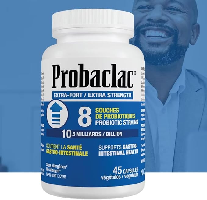 Extra Strength FormulaMultistrain probiotic and lactic Ferment ComplexFormula Based on Natural strains thereby ensuring Complete intestinal Tract Coverage (45)