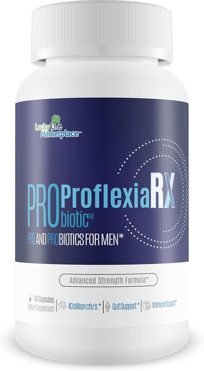Probiotic Proflexia Rx Male Formula - Our Best Male Formula with Prebiotics &amp Over 40 Billion CFU’s of Probiotics - Support Your Male Health with This Natural Probiotic for Men