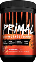 Animal Primal Muscle Hydration + Preworkout Powder – Contains Beta Alanine 3DPump Caffeine &amp Electrolytes – Improves Energy Focus Endurance &amp Absorption – New Blood Orange Flavor 17.7 oz
