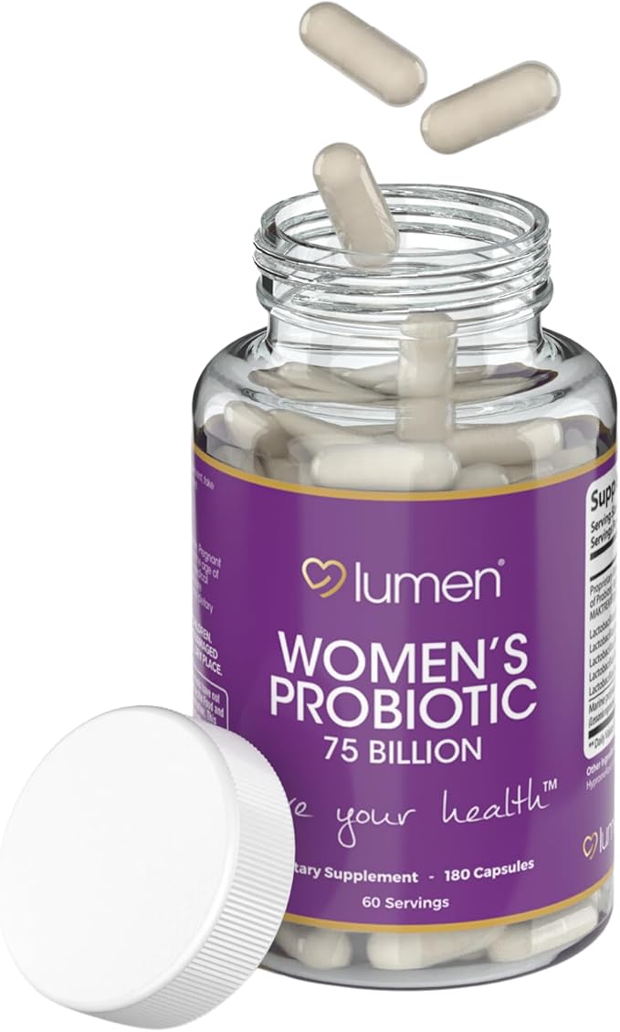 Lumen Naturals Women's Probiotic 75 Billion CFU - Multiple Strains - Maktrek Technology - 180 Count - 60 Servings (180 Count (Pack of 1))