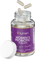 Lumen Naturals Women's Probiotic 75 Billion CFU - Multiple Strains - Maktrek Technology - 180 Count - 60 Servings (180 Count (Pack of 1))