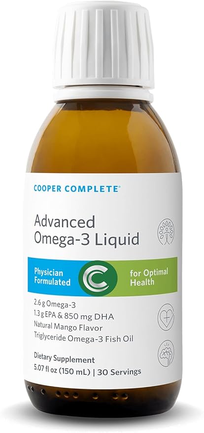 Cooper Complete Advanced Liquid Omega 3- Natural Mango Flavored