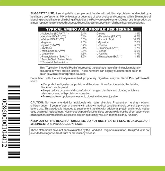 Casa de Sante Advanced Whey Protein Vanilla - GLP-1 Support | Low FODMAP Gut Friendly 25g Protein with ProHydrolase Enzymes Whey Isolate Powder | MD PhD Formulated -13 oz
