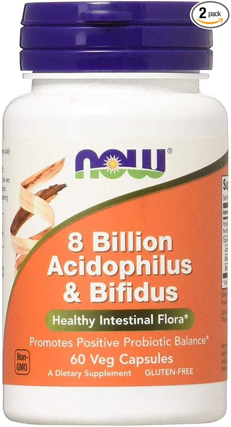 Now Foods Acidophilus and Bifidus 8 Billion 240 Capsules