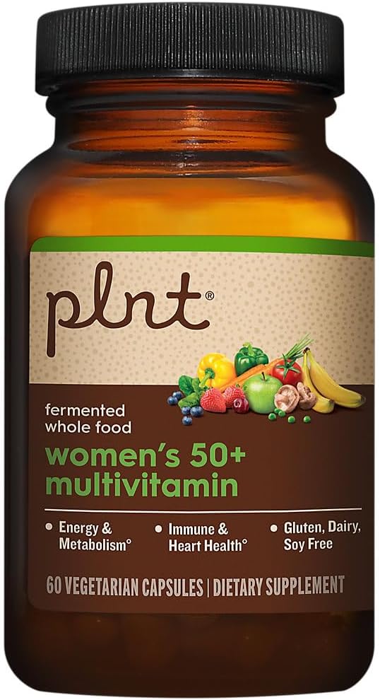 Fermented Whole Food WomenaTMs 50+ Multivitamin (60 Vegan Capsules)