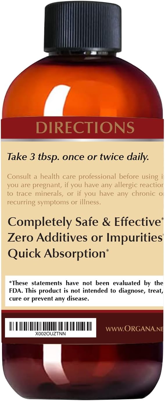 Organa Pure Crystalline Liquid Magnesium Supplement - 30 PPM - High Absorption Magnesium (8 oz.)