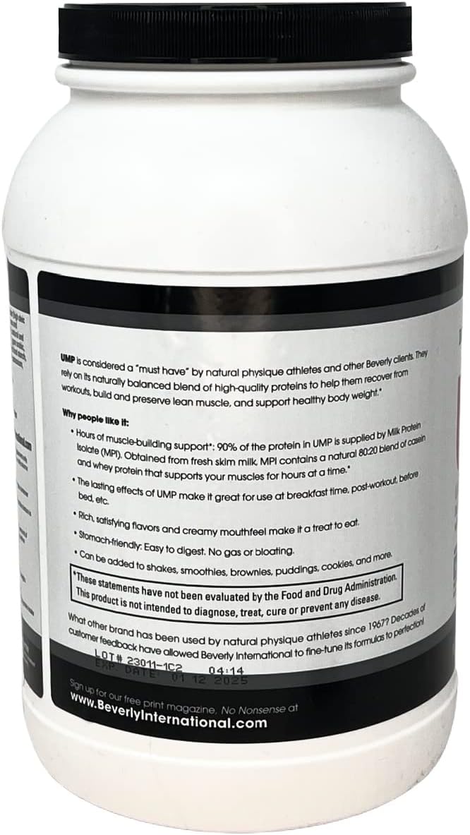 Beverly International UMP Protein Powder Vanilla. Unique Whey-Casein Ratio Builds Lean Muscle. Easy to Digest. No Bloat. (32.8 oz) 2lb .8 oz