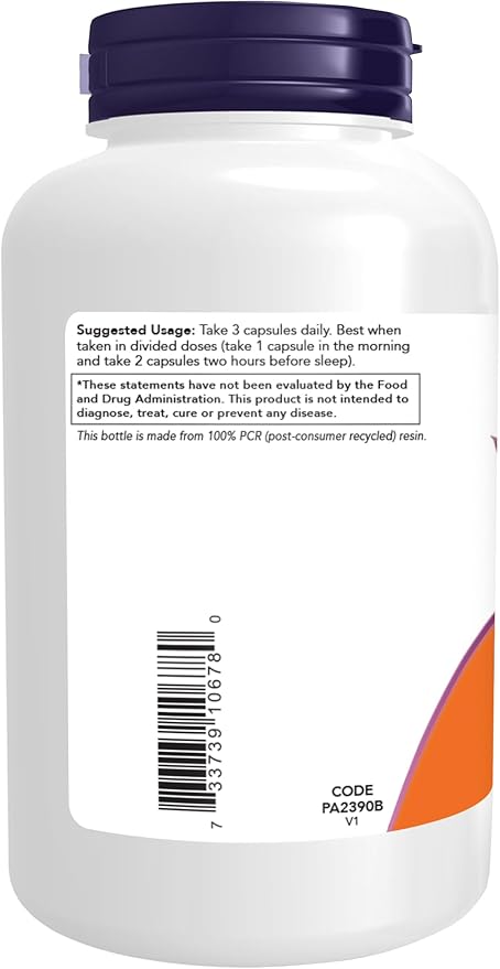 NOW Foods Supplements Magtein Magnesium L-Threonate Cognitive Support* 120 Veg Capsules