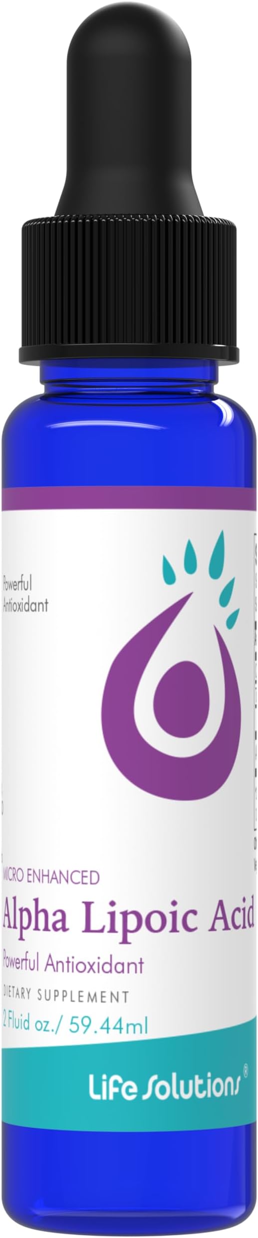 Life Solutions Liquid Alpha Lipoic Acid with Dropper – 2 fl oz – High Absorption Antioxidant Supplement for Cellular Health Energy Support &amp Travel-Friendly Convenience