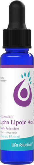 Life Solutions Liquid Alpha Lipoic Acid with Dropper – 2 fl oz – High Absorption Antioxidant Supplement for Cellular Health Energy Support &amp Travel-Friendly Convenience