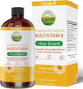 Complete Liquid Multivitamin + Hair Growth Promotes Energy Metabolism&amp Skin and Hair Function| Vitamin C D | B Vitamins | Help to Thicker Hair Wrinkles Fine Lines Skin Care
