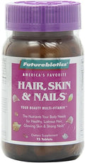 Futurebiotics Hair Skin &amp Nails Tablets 75 ea (Pack of 2)