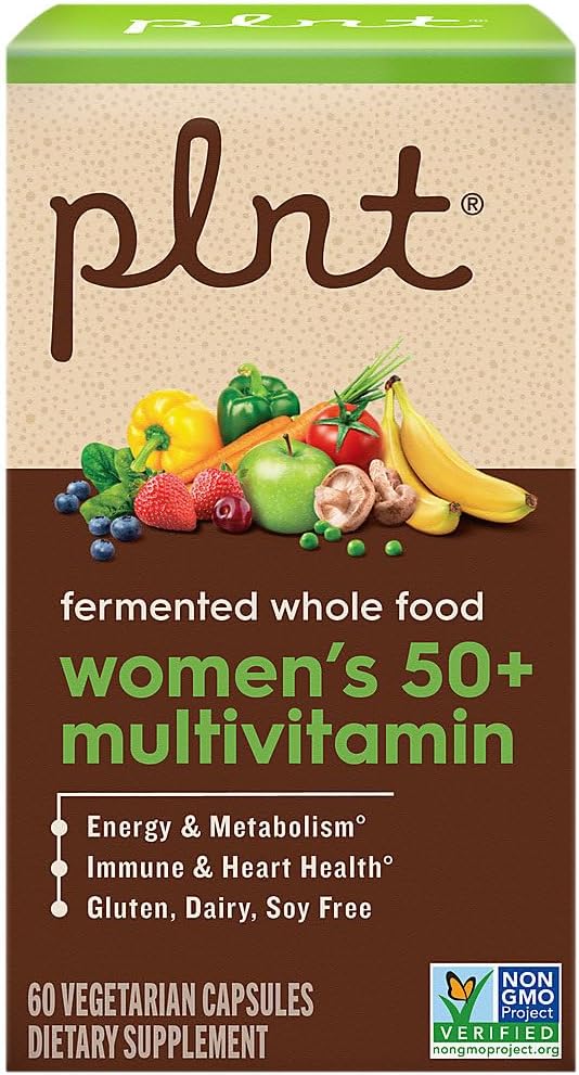 Fermented Whole Food WomenaTMs 50+ Multivitamin (60 Vegan Capsules)