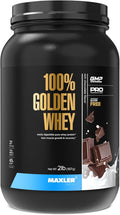 Maxler 100% Golden Whey Protein - 22g of Protein per Serving - Whey Protein Powder for Pre Post Workout - Fast-Absorbing Whey Concentrate Isolate &amp Hydrolysate Blend - Rich Chocolate Protein 2 lb