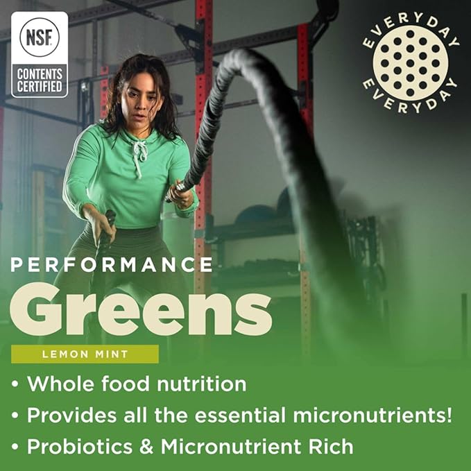 Gnarly Nutrition Performance Greens Lemon Mint (11.64 oz) and Gnarly Whey Grass-Fed Protein Supplement Chocolate (32.0oz)