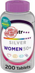 Silver Women 50+ Multivitamin Tablets 200 Count – Daily Dietary Supplement for Women 50 Plus (Pack of 1)