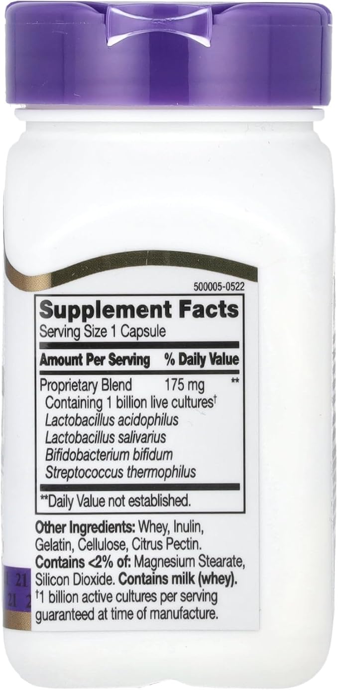 21st Century Acidophilus High-Potency 100 Capsules Pack of 3