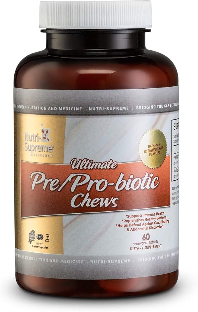 Nutri Supreme Research Ultimate Pre/Probiotic Chews Strawberry Flavor