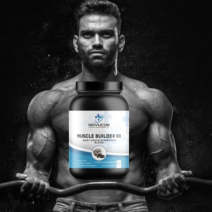 Whey Protein Powder Premium Blend with BCAA Cookies and Cream 2 Pounds