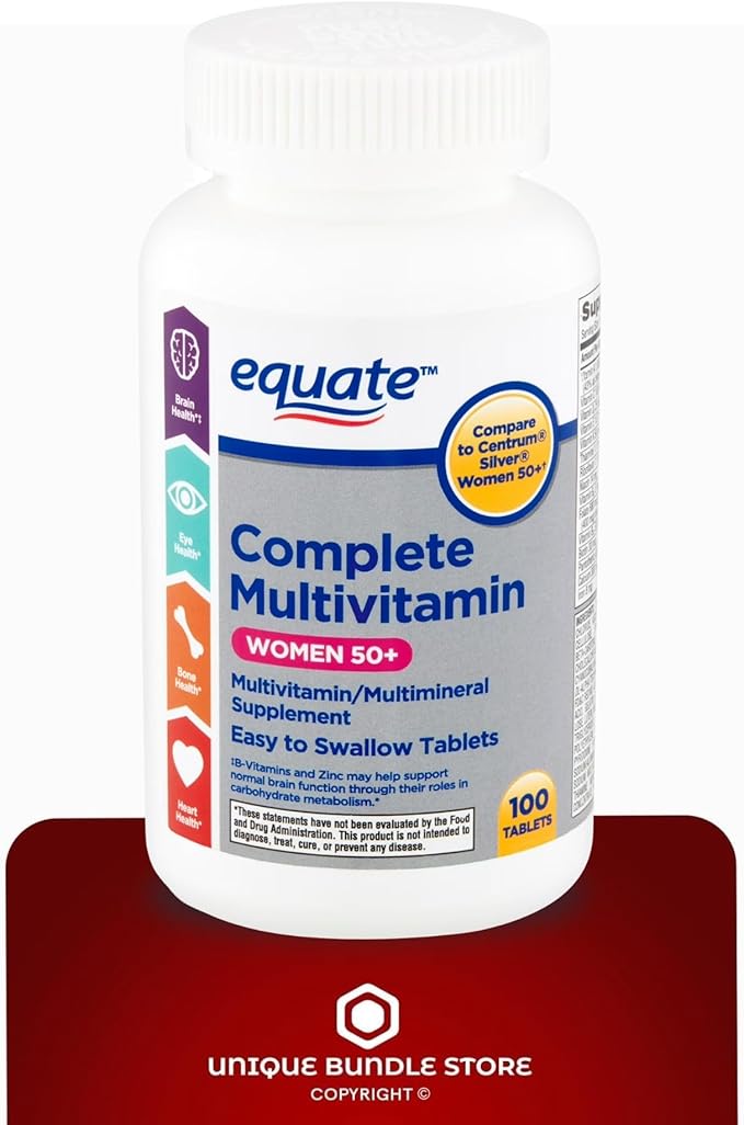 Unique Bundle Store Multivitamin for Women 50 Plus – 100 Tablets One Daily Women’s Multivitamin with Essential Vitamins and Minerals Adult Vitamins for Women Over 50 (Pack of 3)