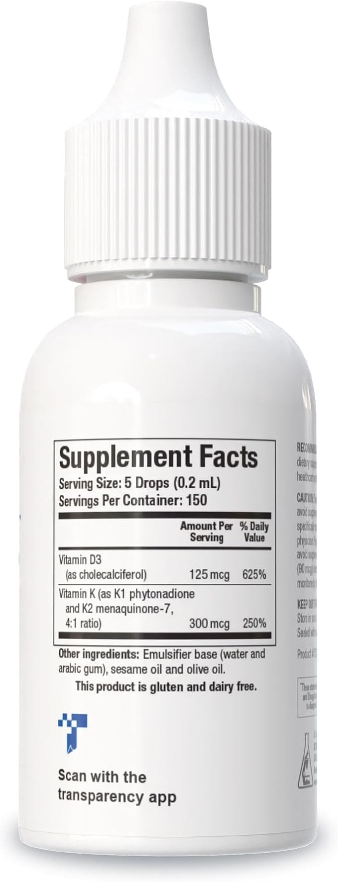 Biotics Research Bio-DK-Mulsion™–Emulsified Liquid Vitamin D and K D3 Drops 125 mcg &amp Vitamin K (K1 K2) 300 mcg MK-7–Supports Stronger Bones Musculoskeletal Strength Healthy Heart &amp BMI 1
