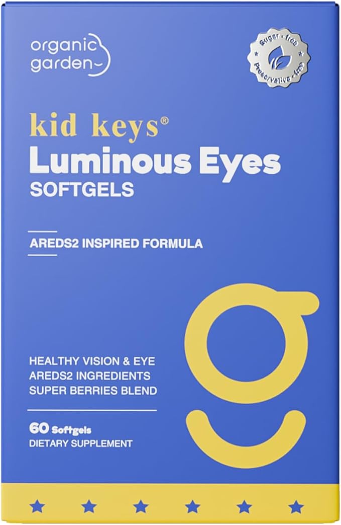 Organic Garden Advanced Eye Support Formula with Lutemax 2020 Lutein Zeaxanthin &amp Berry Extracts | 25 Nutrients for Visual Comfort &amp Screen Time Wellness | 60 Vegetarian Capsules (1)