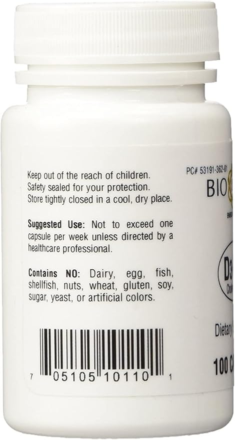 D3-50 50000iu - Bio-Tech Pharmacal - 100 Capsules - Pack of 2