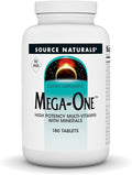 Source Naturals Mega-One Muti-Vitamin with Minerals No Iron - 180 Tablets