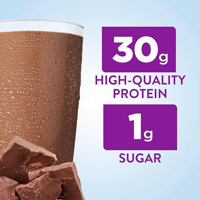 Glucerna Protein Smart Nutritional Shake &amp Ensure Max Protein Nutrition Shake with 30g of Protein 1g of Sugar High Protein Shake Milk Chocolate 11 Fl Oz (Pack of 12) Liquid Halal