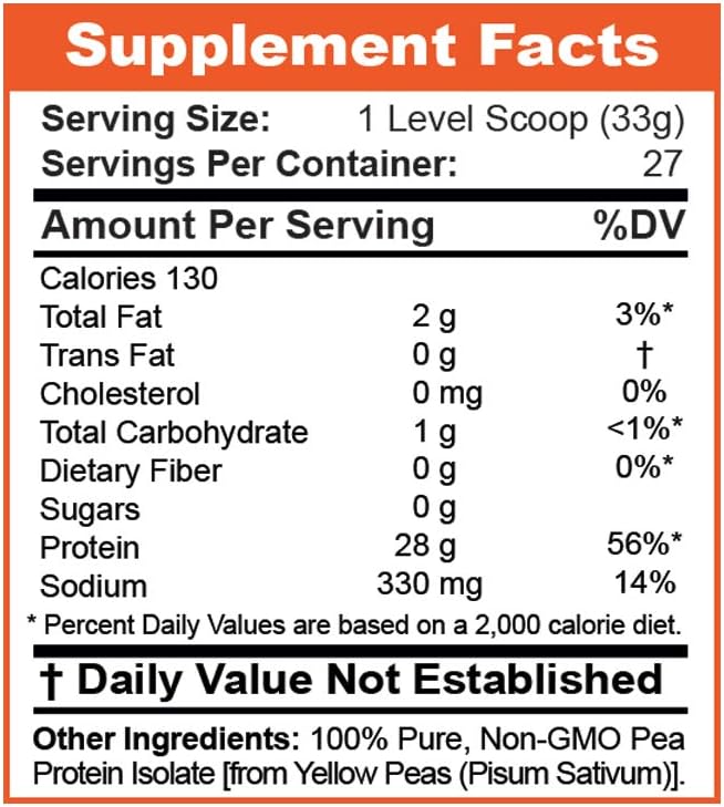 Pea Protein 1lbs | Kosher| Vegan| Easily digestible| Vegetarian Protein Source