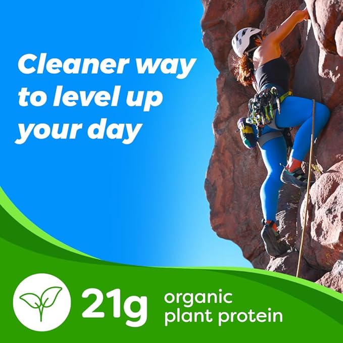 Orgain Organic Vegan Protein Powder Iced Coffee - 21g Plant Protein 60mg of Caffeine Low Net Carb No Lactose Ingredients No Added Sugar Non-GMO For Shakes &amp Smoothies 2.03 lb