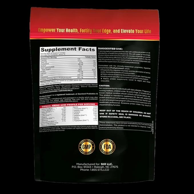 Generic Performance Protein Powder micronized with Super Enzyme Hydrolase Designed for Fast Easy Absorption 2 Pouches 30 Servings
