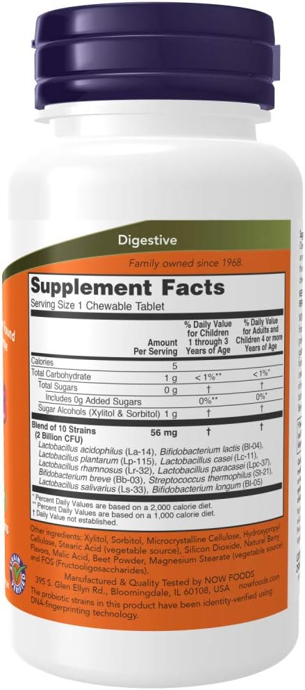 NOW Foods BerryDophilus 60 Count (Pack of 2)