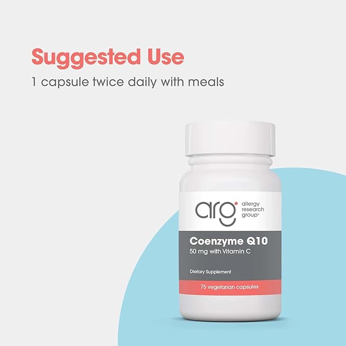 NutriCology Coenzyme Q10 - Delivers 50 mg CoQ10 with Vitamin C - Supports Cellular Energy Production Antioxidant Activity &amp Heart Wellness - 37 Servings - 75 Vegetarian Capsules