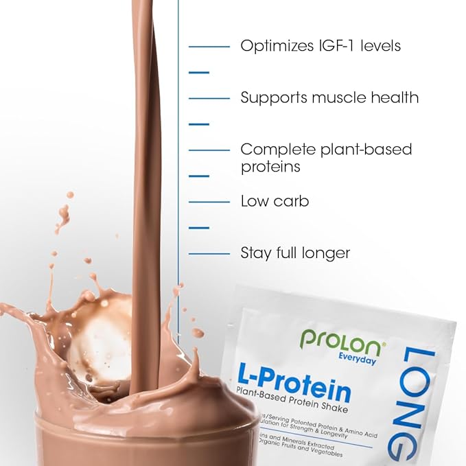Prolon Longevity Plant Based Protein Powder | Muscle Synthesis &amp Repair Healthy Aging Boost Performance | Vitamins Gluten Free Amino Acids Antioxidants | 25g of Protein | Berry 24 Packets