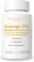BIOTICS RESEARCH Biomega-SPM™ - Professional-Strength Omega-3 Metabolites - 500mcg PRMs/Serving - 7 Identified Active Compounds - Joint Comfort &amp Tissue Health - 60 Mini Softgels